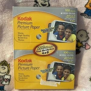Kodak Premium Picture Paper 200 Sheets High Gloss 4x6 Inkjet Printers Borderless